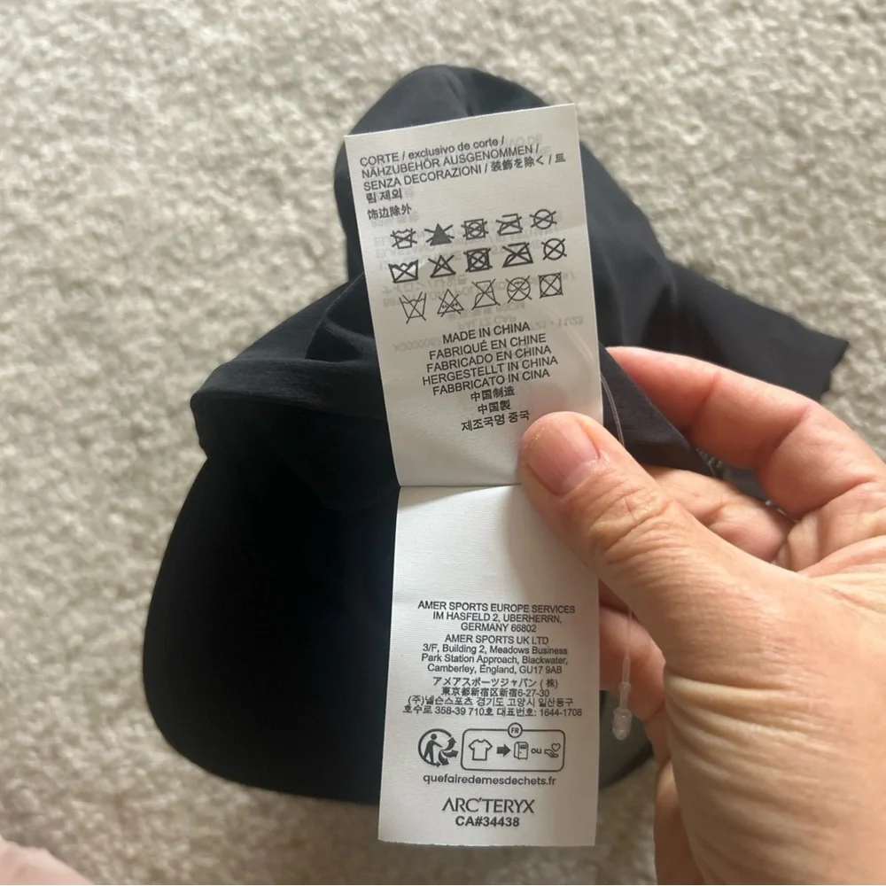 A7-01 NEW Size S-M Arcteryx Paltz Cap Running Hat Black Arc'teryx （57cm）